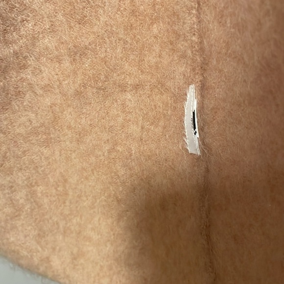 🦭Fuzzy Cashmere Long Coat Jacket Cardigan Tan Neutral m banana Republic duster - Picture 7 of 13